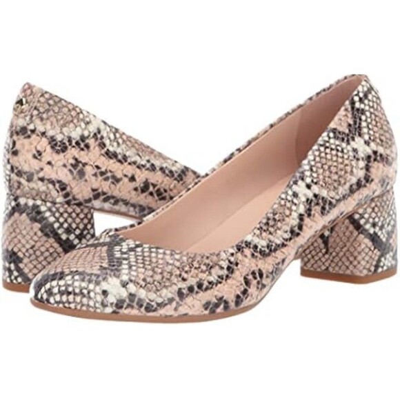 Kate Spade Beverly Pumps • Pale Vellum Snake Print • Size 6.5 M MSRP $228 - Picture 1 of 8